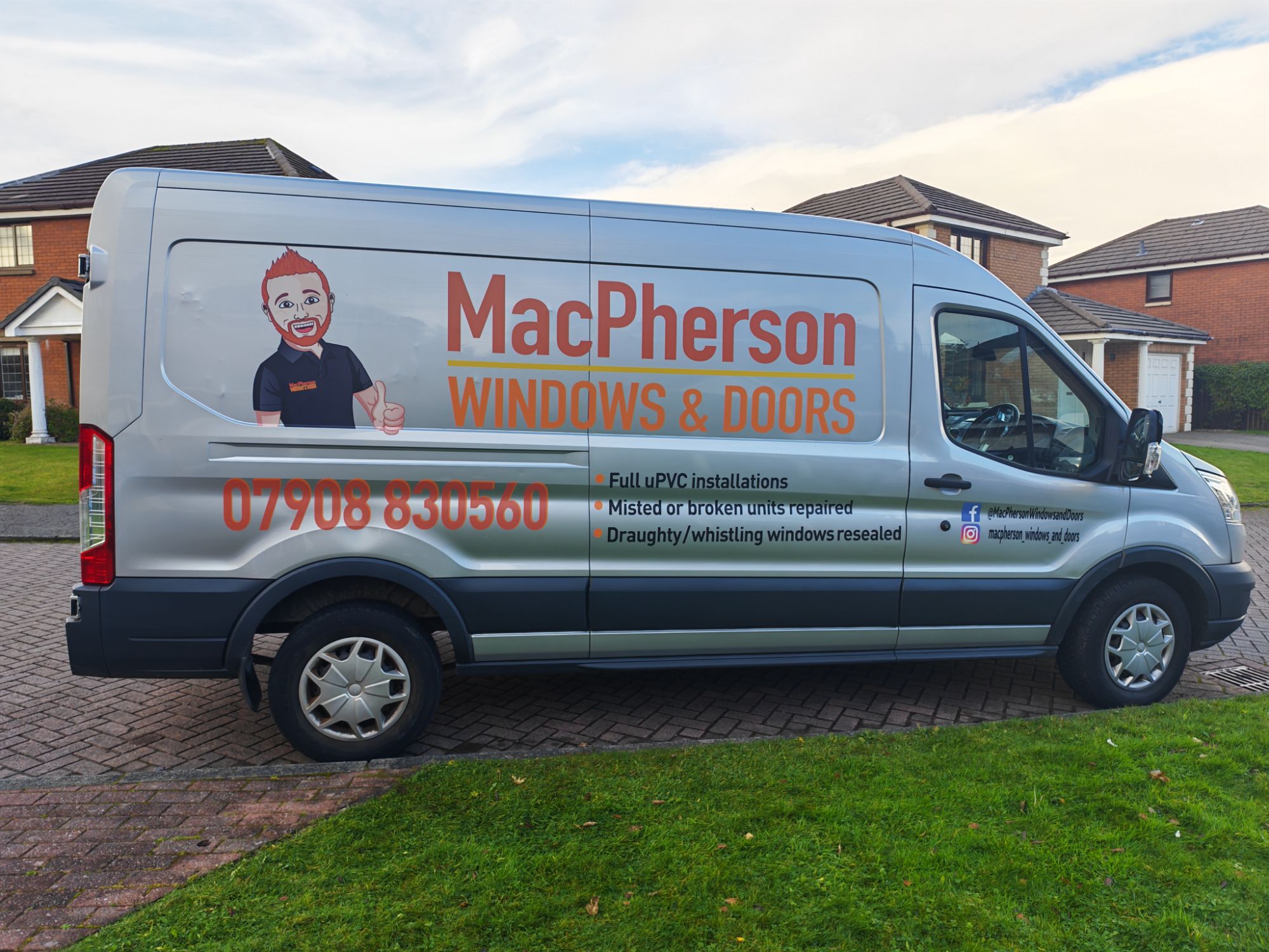 MacPherson Windows & Doors — professional van graphics by Fresh Print